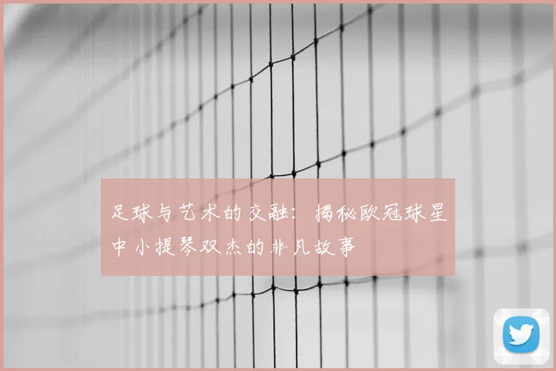 足球与艺术的交融:揭秘欧冠球星中小提琴双杰的非凡故事