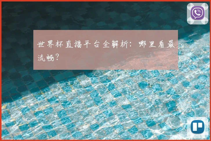 世界杯直播平台全解析：哪里看最流畅？